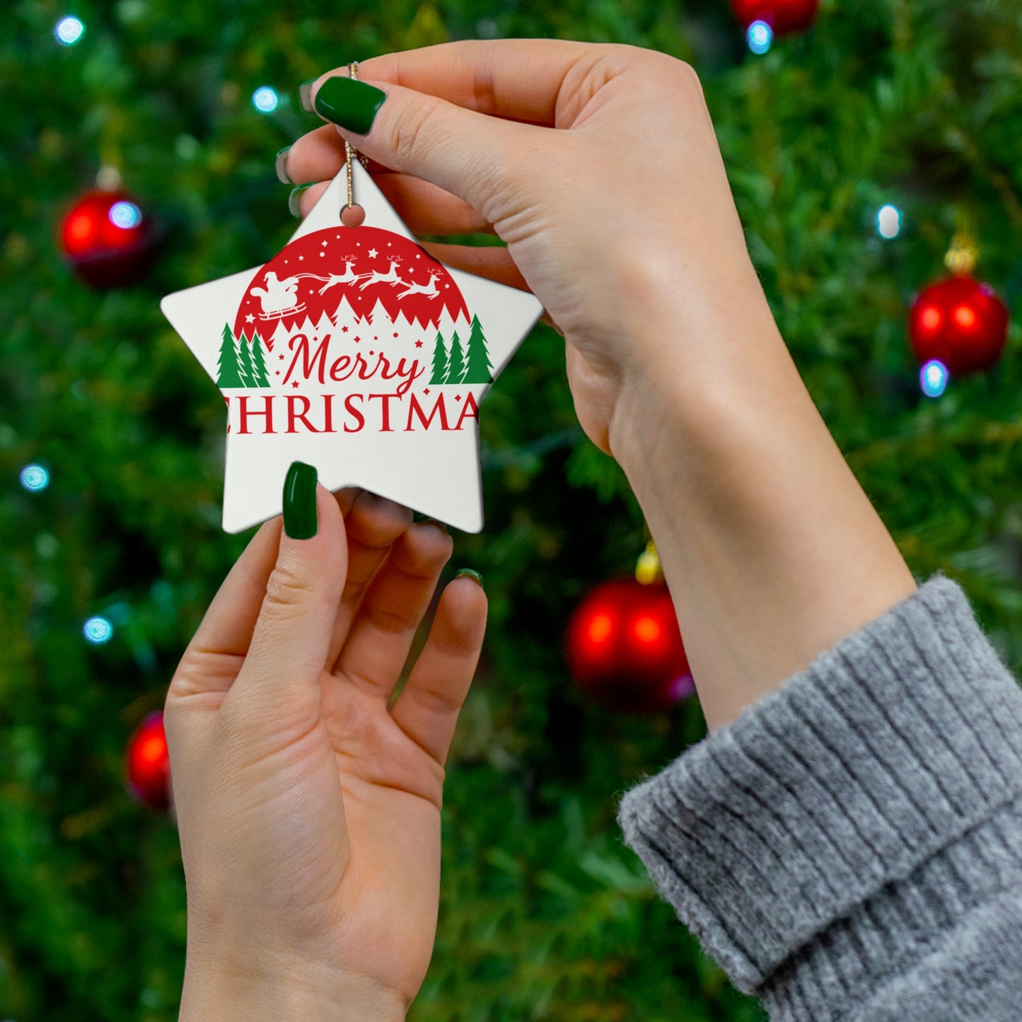 Ceramic Ornament, 4 Shapes